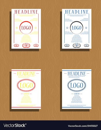 Sets of modern light business card template for vector image