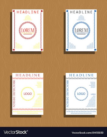 Sets of modern light business card template for vector image