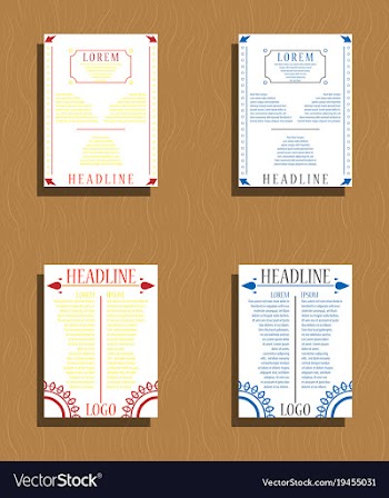 Sets of modern light business card template for vector image
