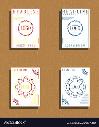 Sets of modern light business card template for vector image