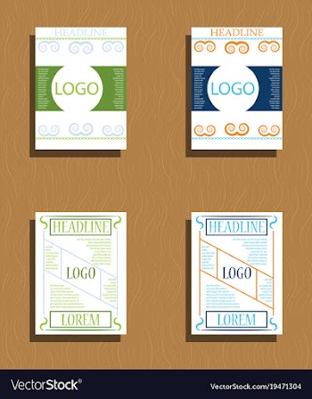 Sets of modern light business card template for vector image