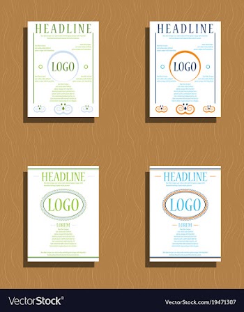 Sets of modern light business card template for vector image