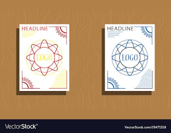 Sets of modern light business card template for vector image
