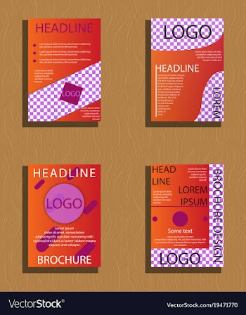 Sets of modern light business card template for vector image
