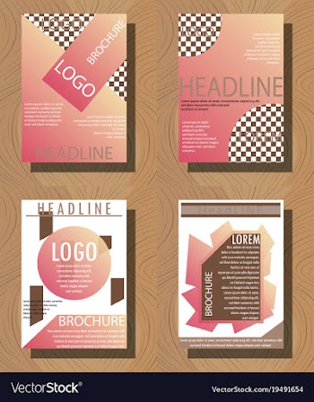 Sets of modern light business card template for vector image