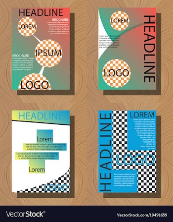 Sets of modern light business card template for vector image