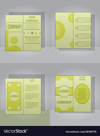 Sets of modern light business card template for vector image