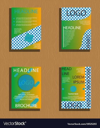 Sets of modern light business card template for vector image