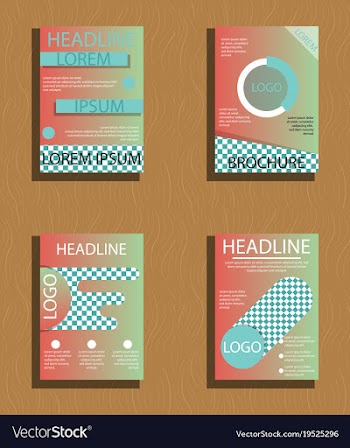 Sets of modern light business card template for vector image