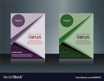 Sets of vertical business card print template vector image