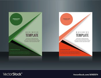 Sets of vertical business card print template vector image