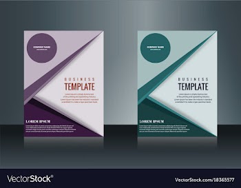 Sets of vertical business card print template vector image