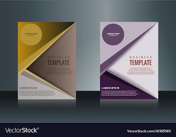 Sets of vertical business card print template vector image