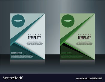 Sets of vertical business card print template vector image