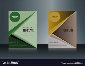 Sets of vertical business card print template vector image
