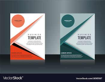 Sets of vertical business card print template vector image