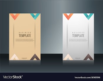 Sets of vertical business card print template vector image