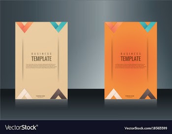 Sets of vertical business card print template vector image