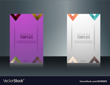 Sets of vertical business card print template vector image