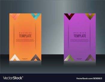 Sets of vertical business card print template vector image