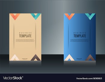 Sets of vertical business card print template vector image