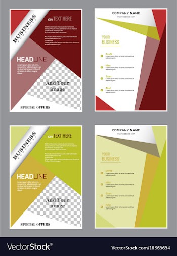 Sets of vertical business card print template vector image
