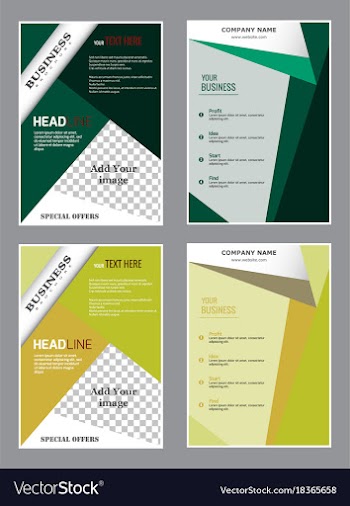 Sets of vertical business card print template vector image