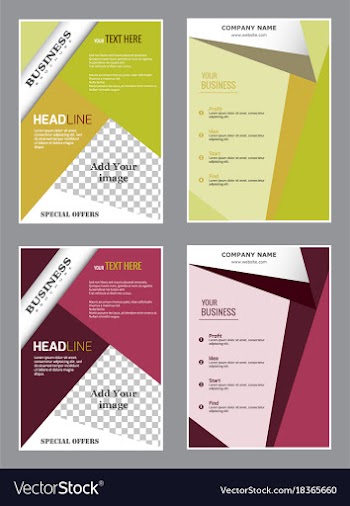Sets of vertical business card print template vector image