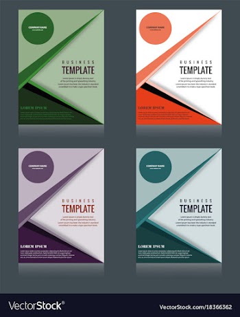 Sets of vertical business card print template vector image