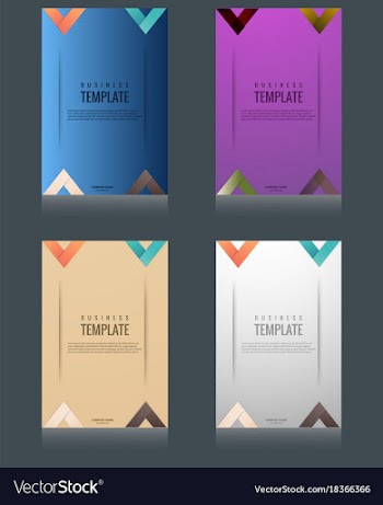 Sets of vertical business card print template vector image
