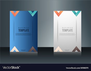 Sets of vertical business card print template vector image