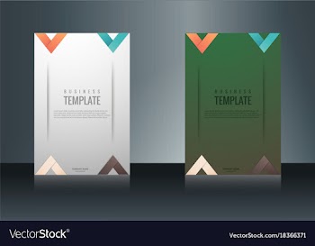 Sets of vertical business card print template vector image