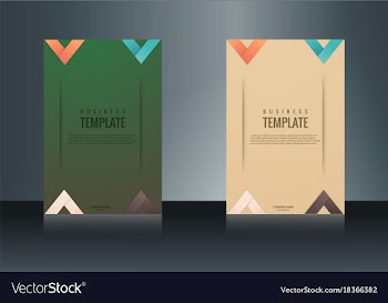 Sets of vertical business card print template vector image
