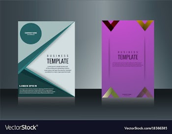 Sets of vertical business card print template vector image