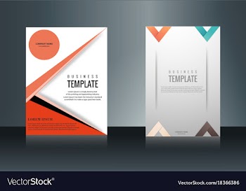 Sets of vertical business card print template vector image