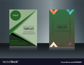 Sets of vertical business card print template vector image