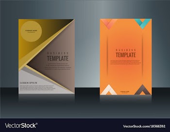 Sets of vertical business card print template vector image