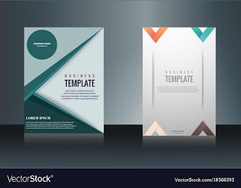 Sets of vertical business card print template vector image