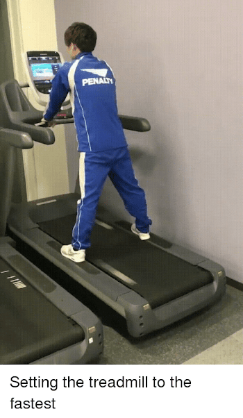 Setting the Treadmill to the Fastest | Funny Meme on ME.ME