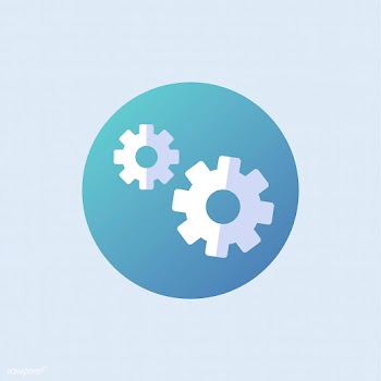 Settings icon vector in blue | Free stock vector - 486906