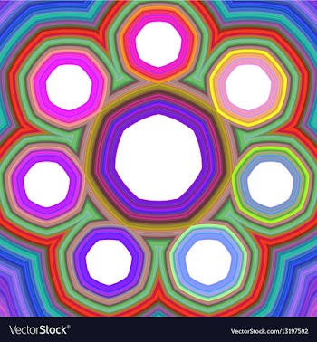 Seven part infographic background template design vector image