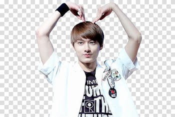 SEVENTEEN Jun, man posing heart gesture transparent background PNG clipart