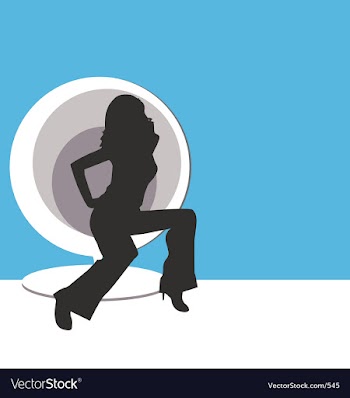 Seventies girl vector image