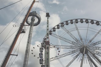 Several Amusement Park Rides Photo