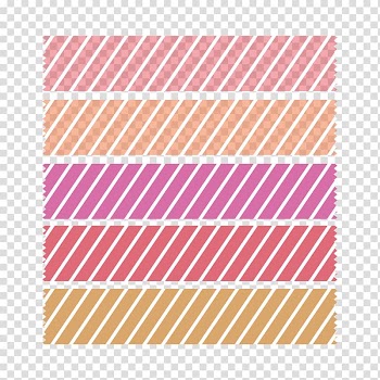 Several assorted-color frame illustration, Paper Masking tape Adhesive tape, red-stripe transparent background PNG clipart