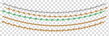Several assorted-color necklaces illustrations, Bead Christmas tree Garland , Christmas Decorative Beads Garland transparent background PNG clipart