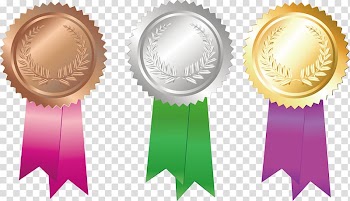 Several assorted-color ribbons, Gold medal Bronze medal Silver, Creative gold medal transparent background PNG clipart
