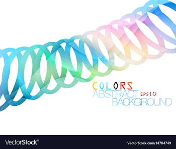 Several band colors shape scene vector image