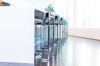 Several Bar Stools in a Row