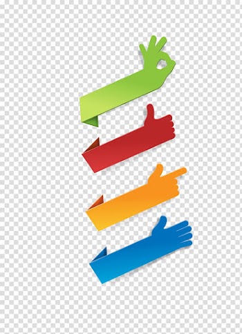 Several hand signal illustration, Infographic, Color-hand promotional tag transparent background PNG clipart